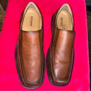 Dockers Mens Slip On Shoes Size 10 Brown Leather Pro Style All Motion Comfort